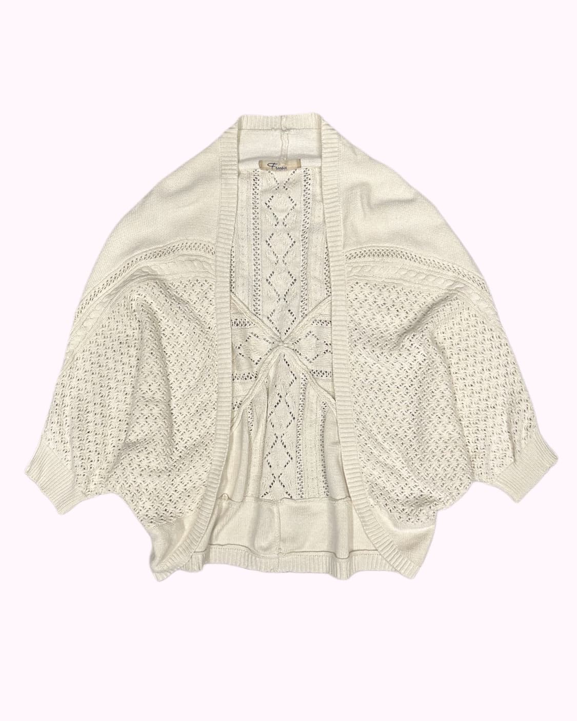 cross crochet ivory cardigan 상품이미지2