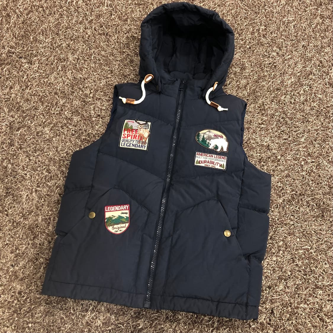 Jeep 지프 패치 덕다운 패딩 조끼 상품이미지1