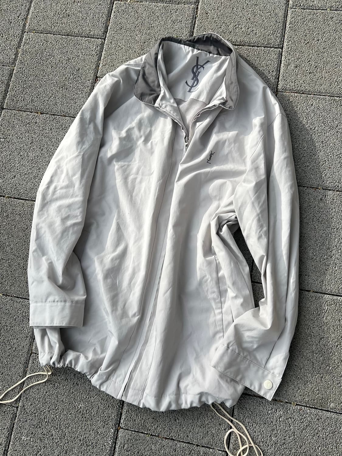 *Rare* Vtg 00s 입생로랑 라이트 그레이 블루종 자켓 상품이미지1