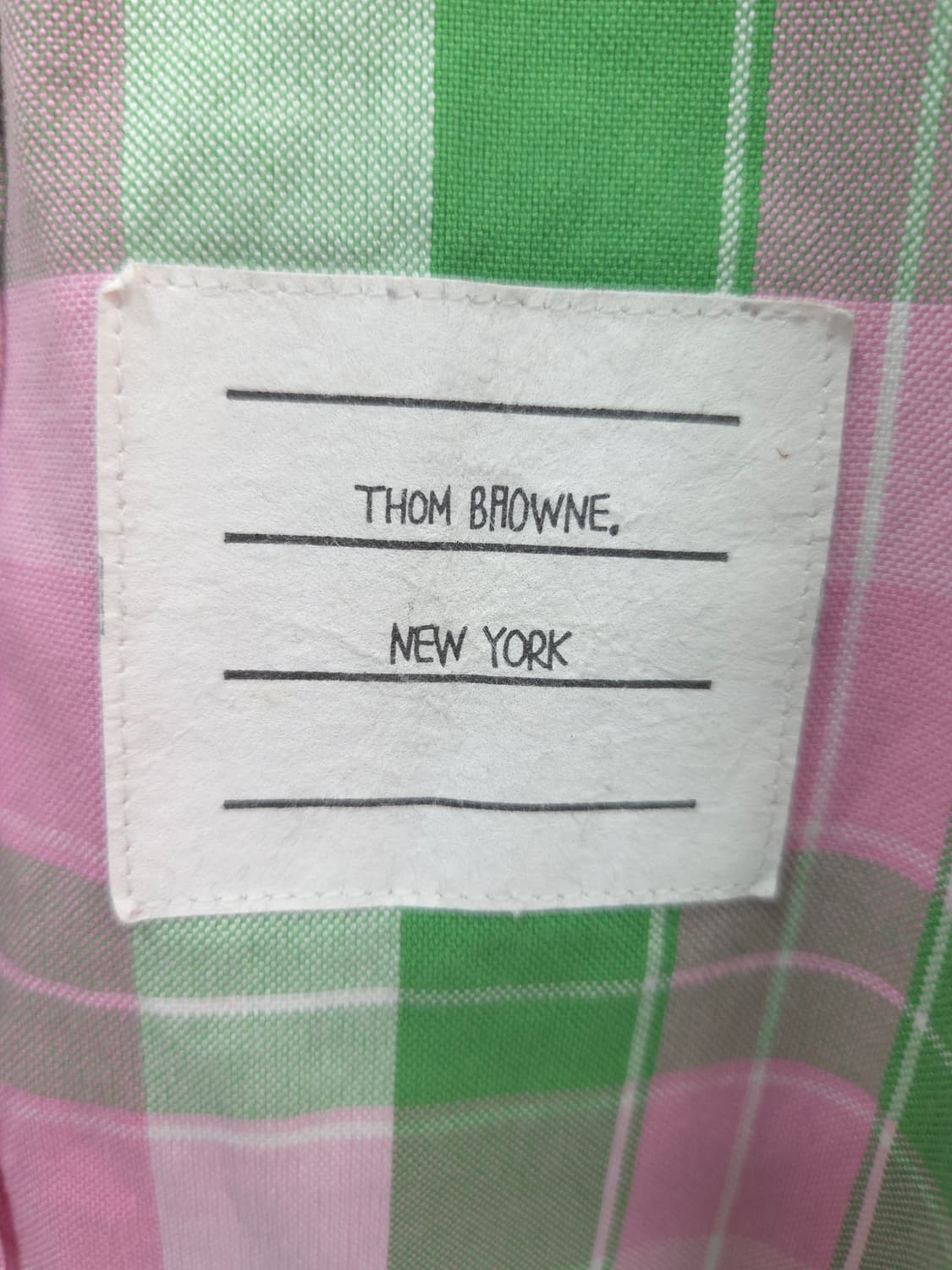 2사이즈 톰브라운 핑크 그린 체크 셔츠 상품이미지3