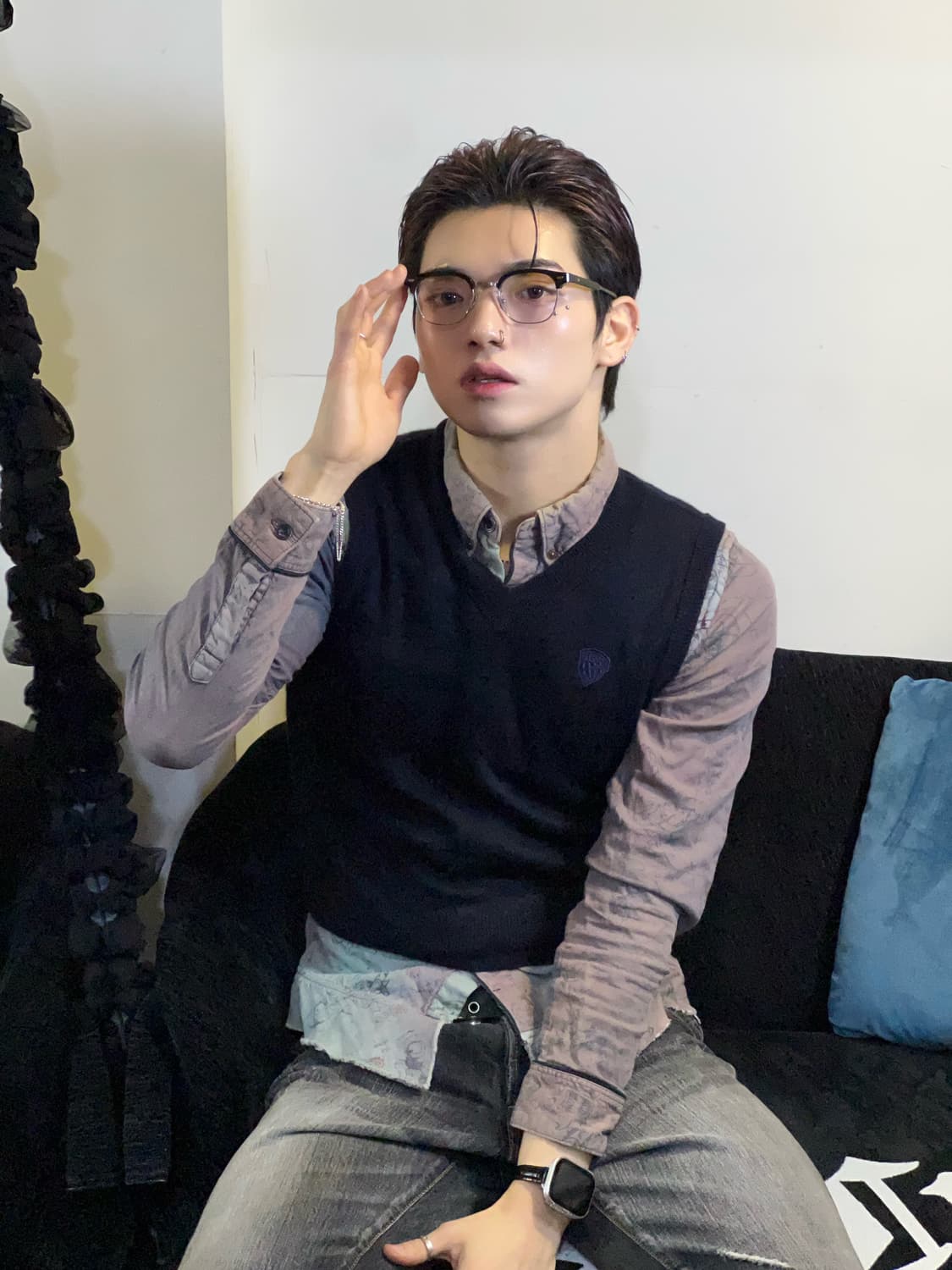 JPN knit vest 상품이미지3