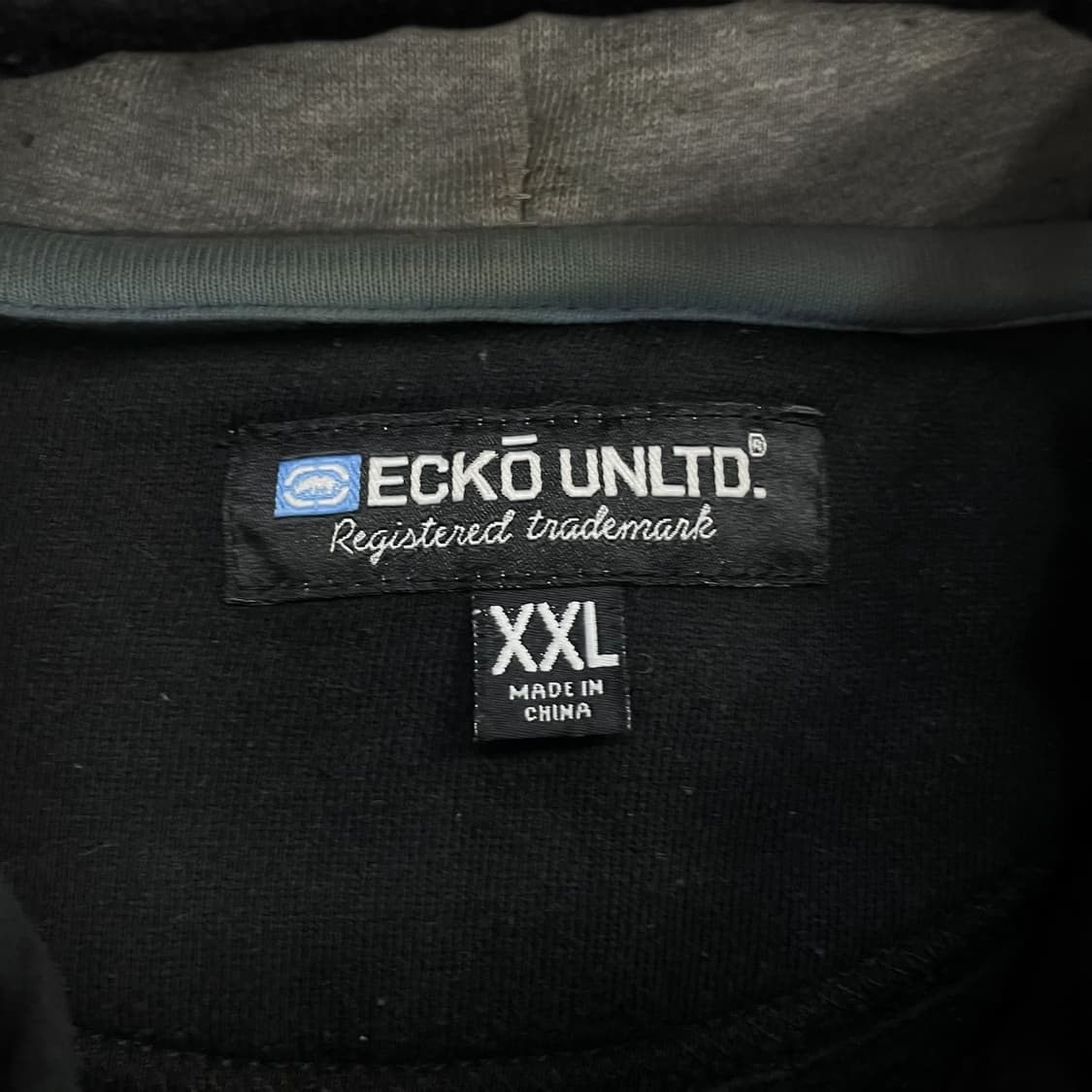 에코 Ecko 언리미티드 스펠 로고 후드집업 블랙 상품이미지3