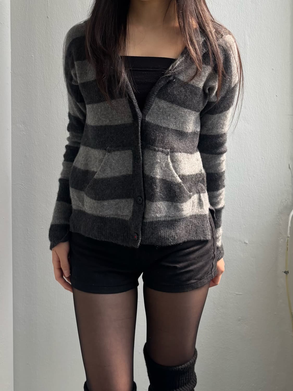 Banana Republic Stripe Knit Hood Zip-Up 상품이미지1