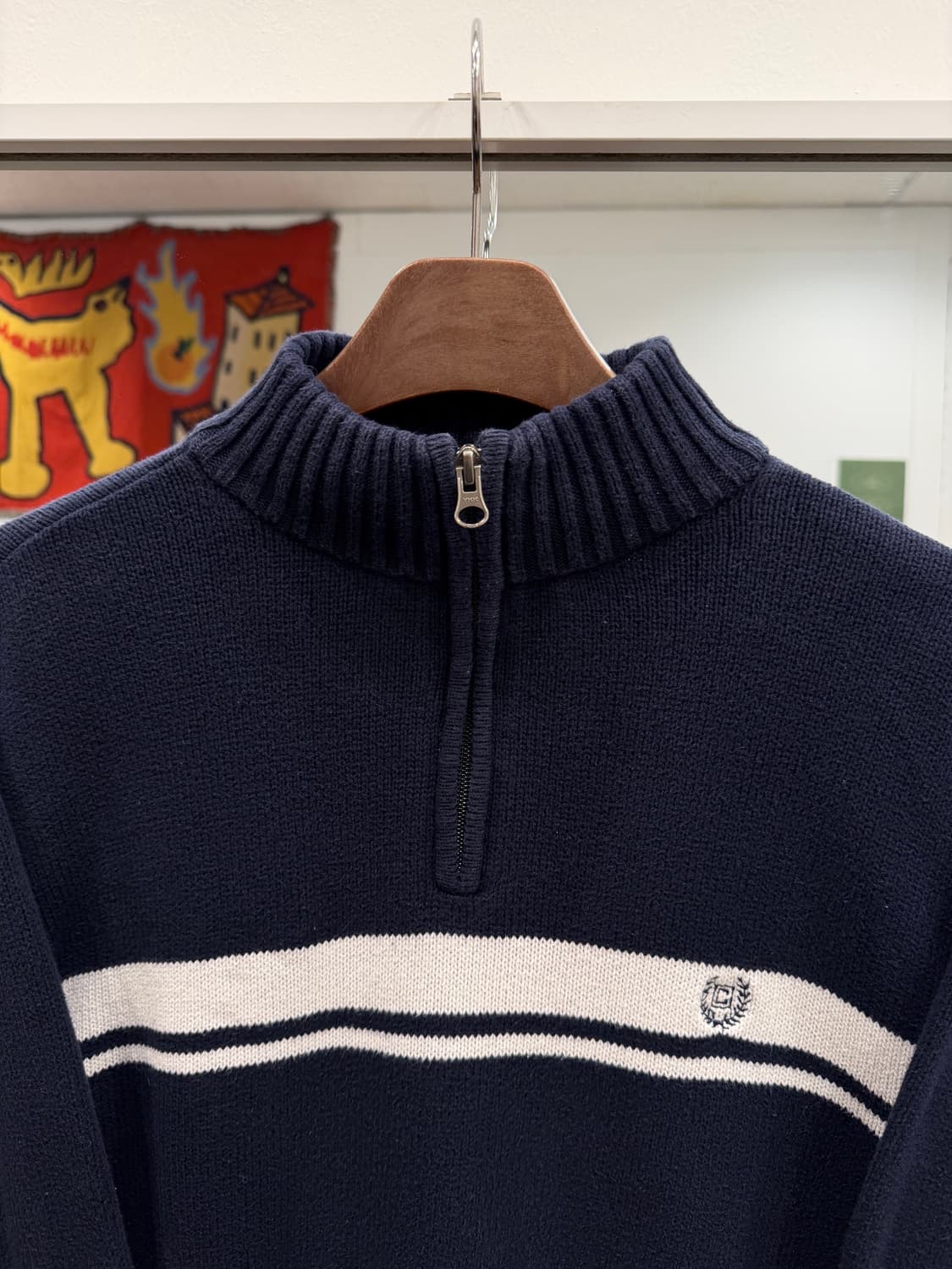 Chaps ralph lauren 챕스 랄프로렌 하프넥 쿼터 집업 니트 상품이미지3