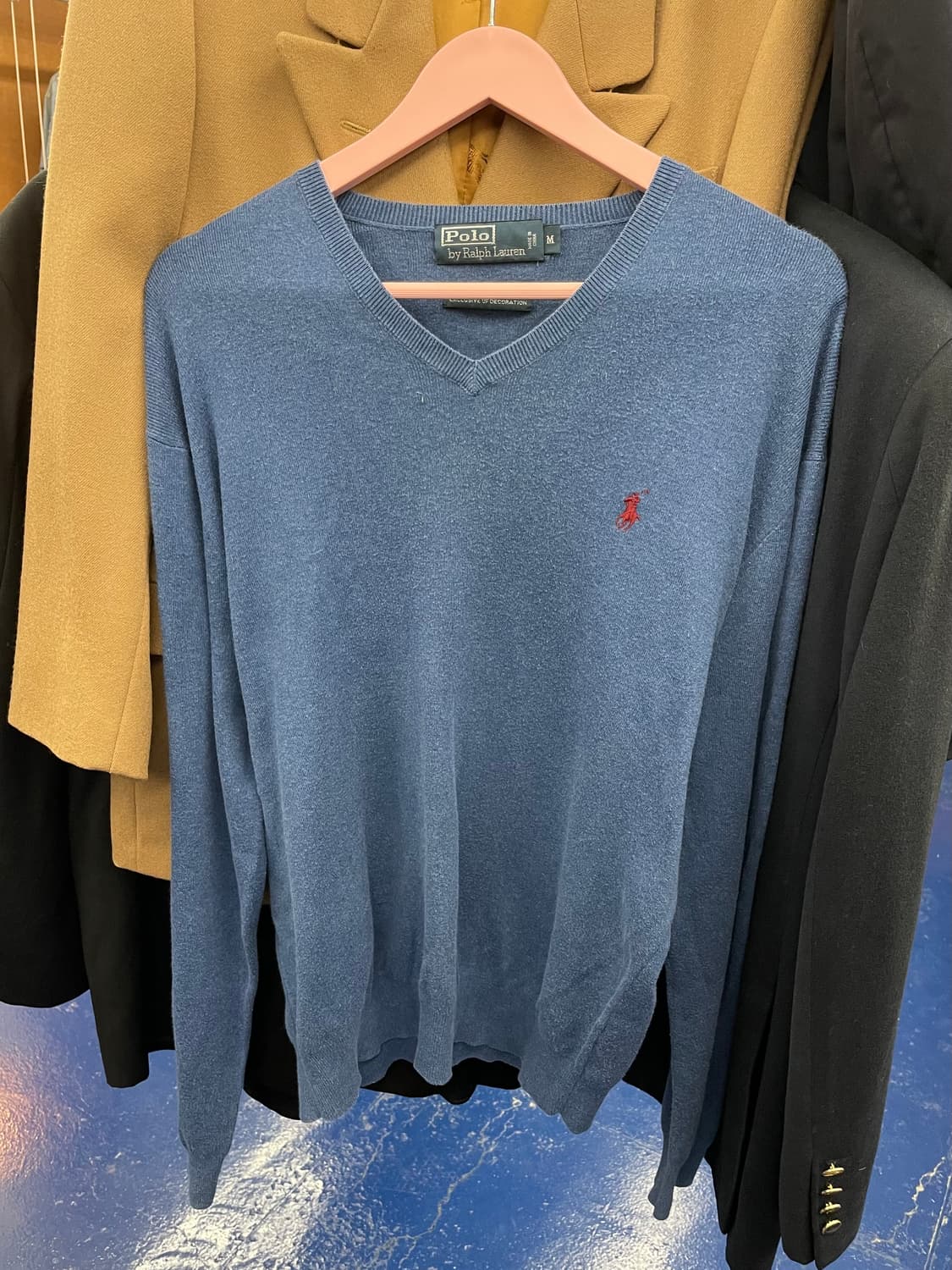 PRL 폴로 랄프로렌 피마코튼 브이넥 니트 상품이미지4