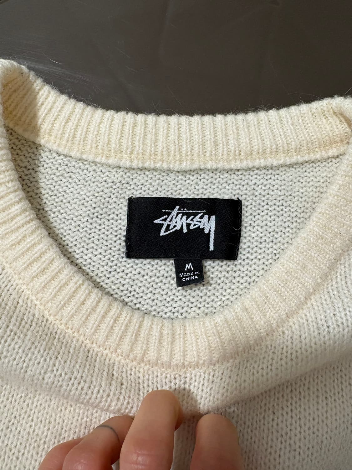 스투시 에잇볼 아이보리 스웨터 상품이미지5