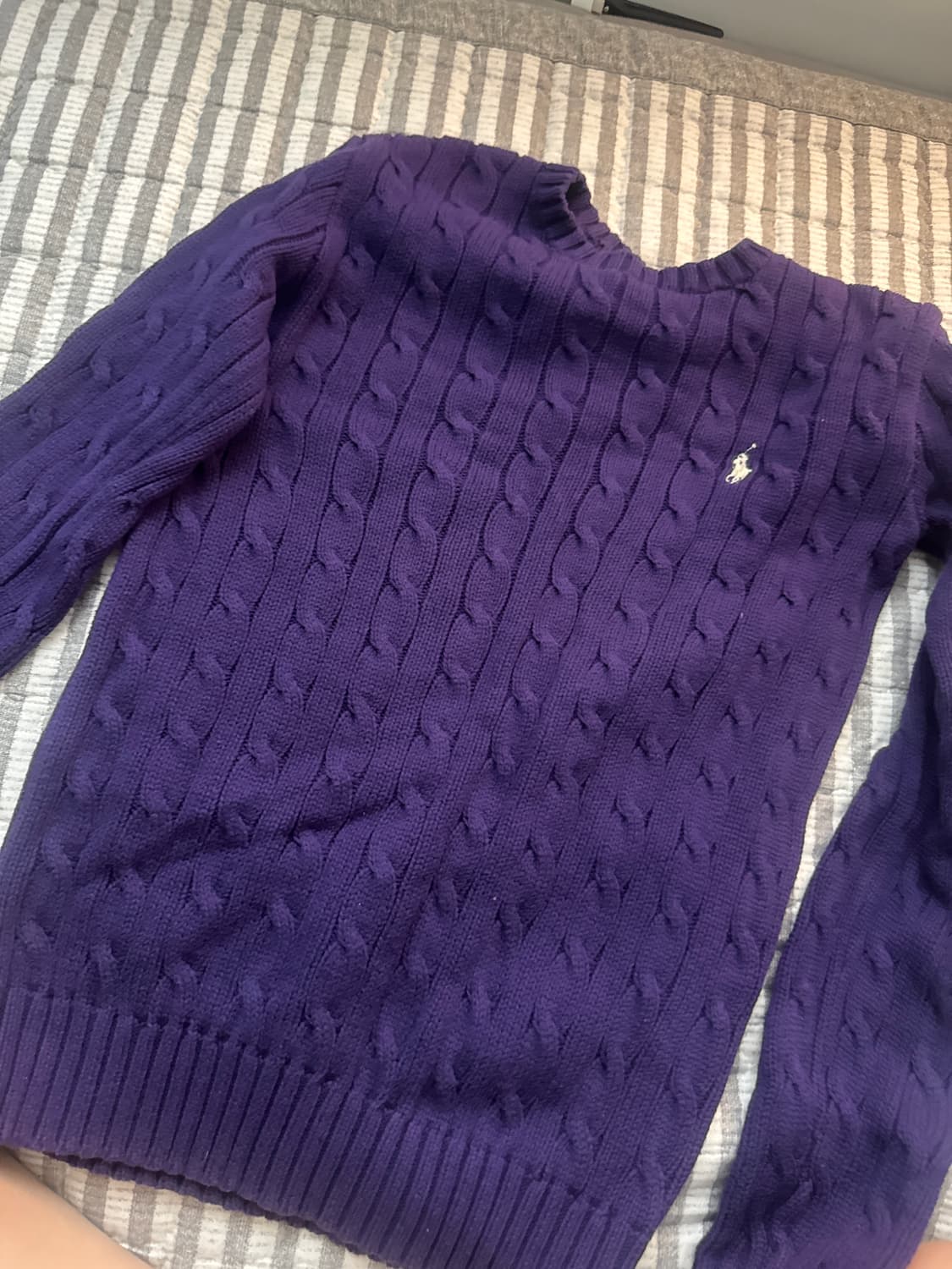 폴로랄프로렌 퍼플 꽈배기 니트 s 상품이미지1