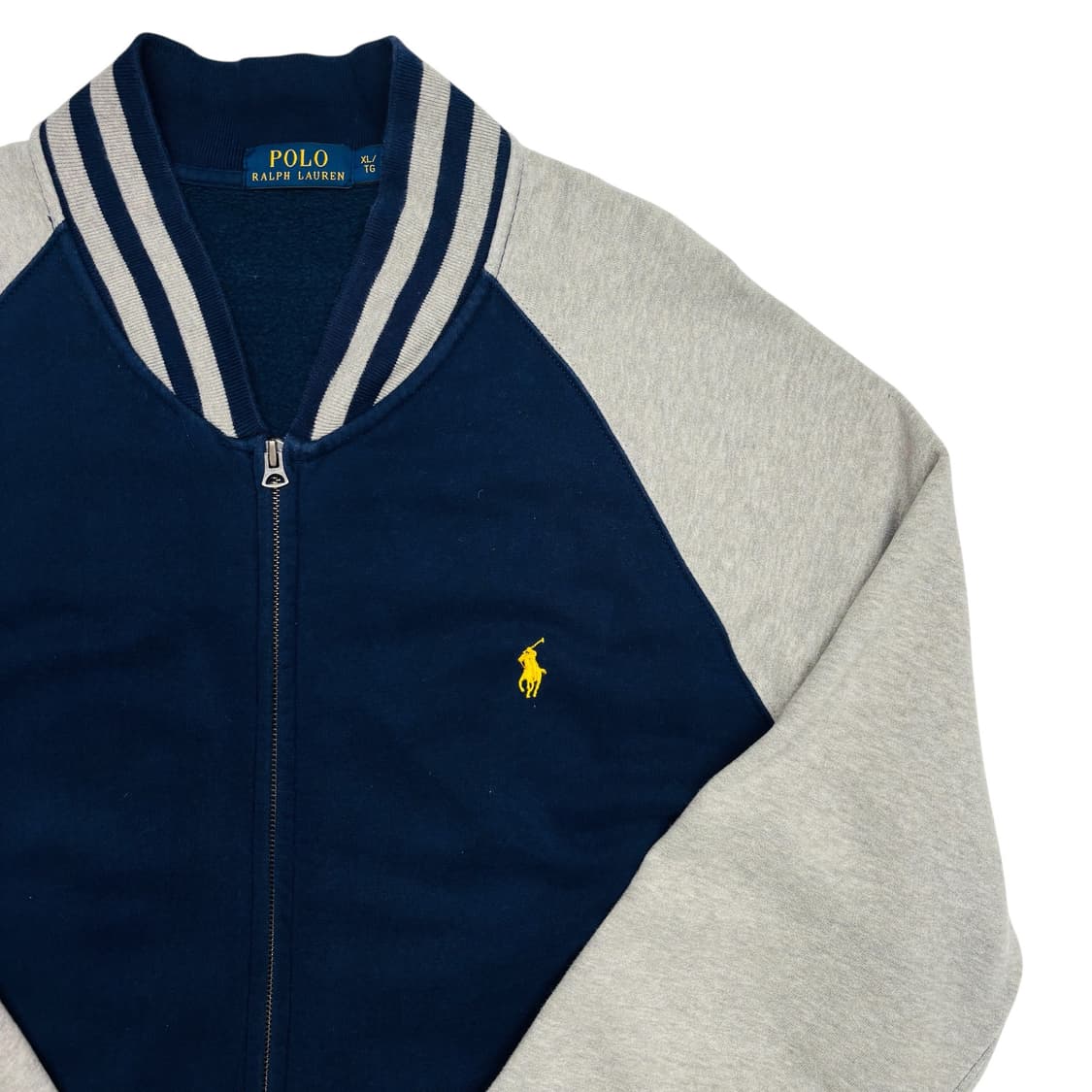 폴로 랄프 로렌 네이비 그레이 배색 블루종 자켓 XL 상품이미지2