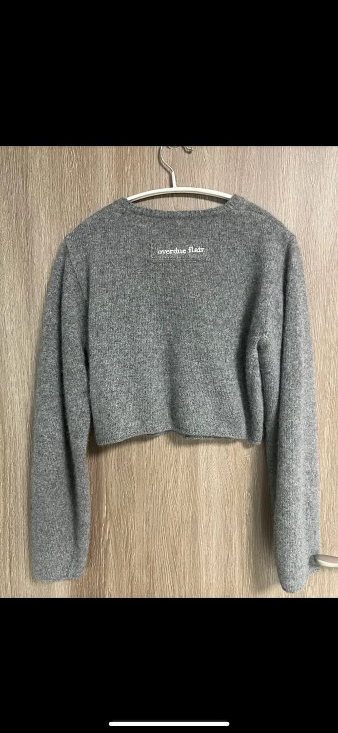 오버듀플레어 라쿤 미니 가디건 그레이 이시안 가디건 상품이미지1