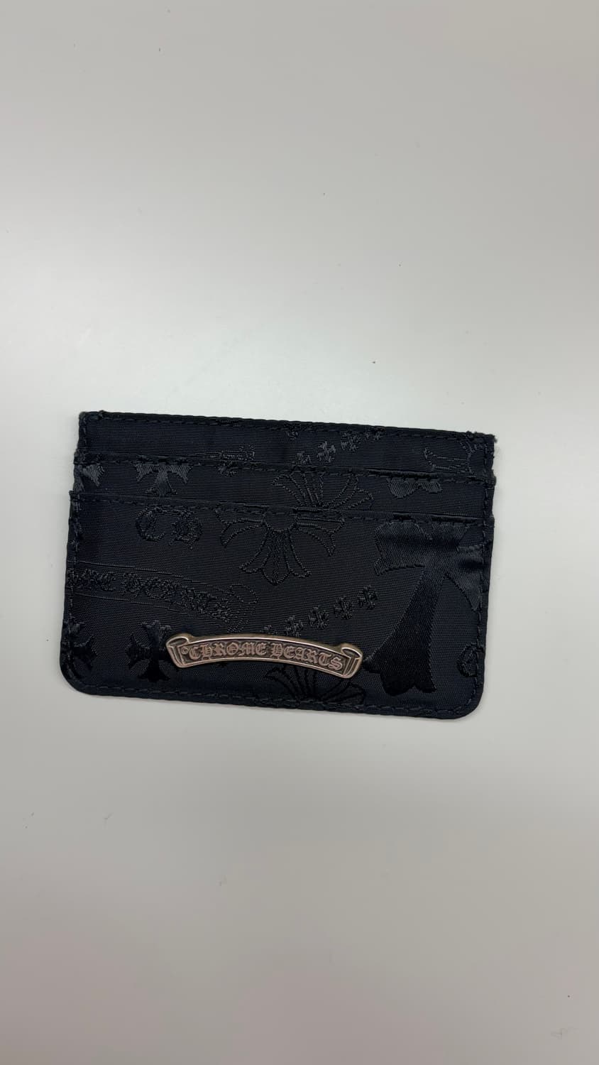 크롬하츠 스텐실 카드지갑 블랙 상품이미지1