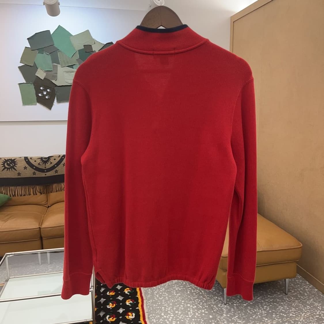 폴로 랄프로렌 빈티지 모던캐주얼 레드 반집업 니트 L C08170 상품이미지4