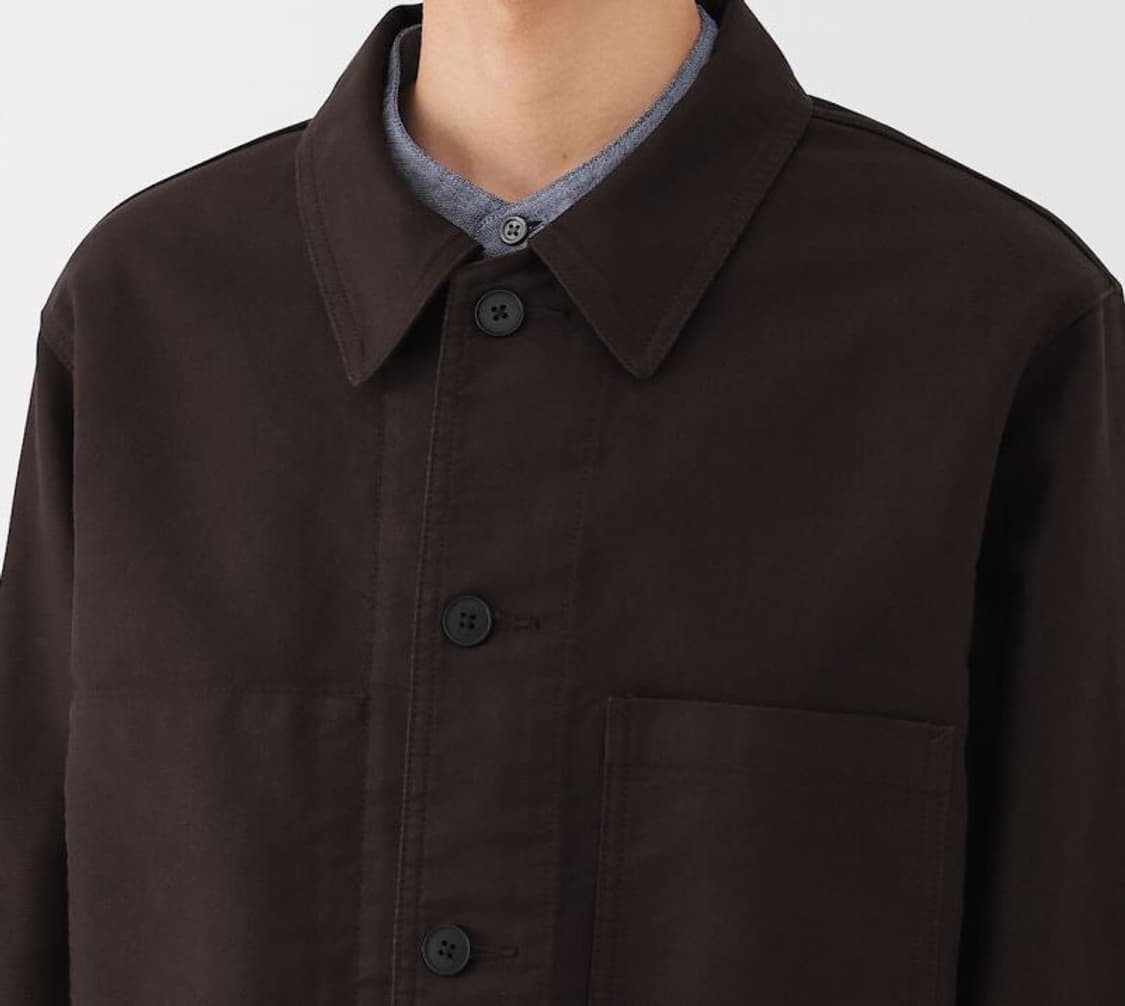 무인양품 muji 케이폭 혼방 몰스킨 워크자켓 xl 상품이미지2