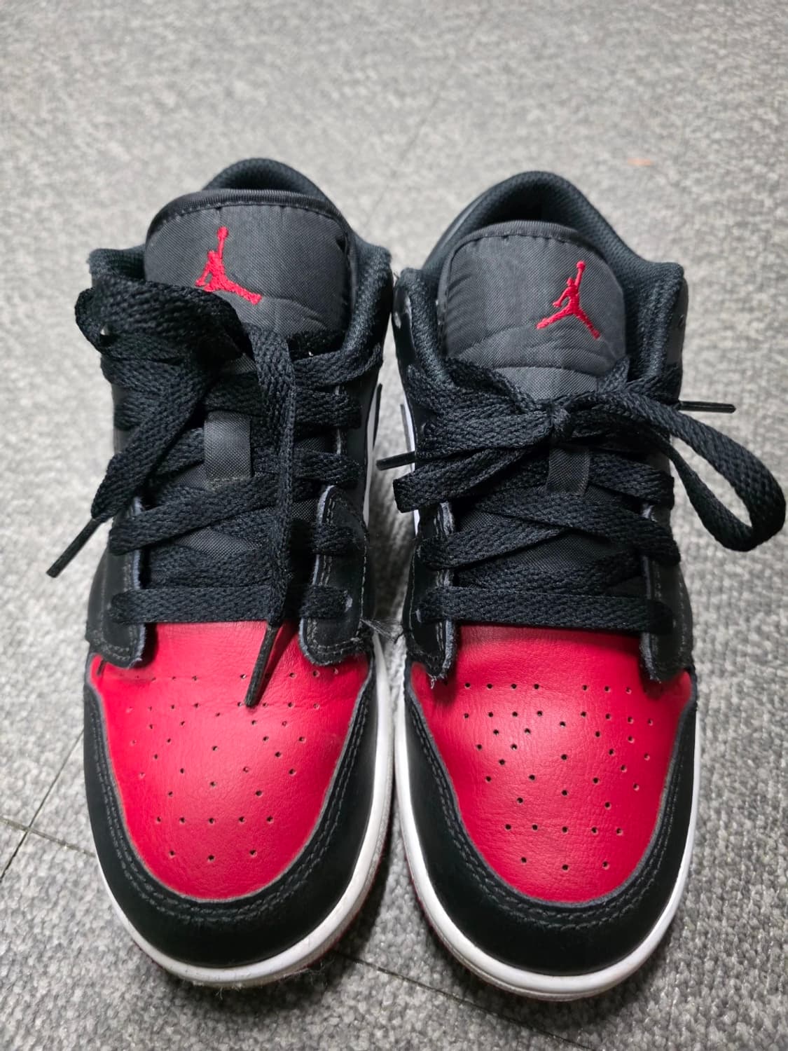 (GS) 나이키 에어 조던1 로우 화이트 바시티 레드 230 상품이미지2