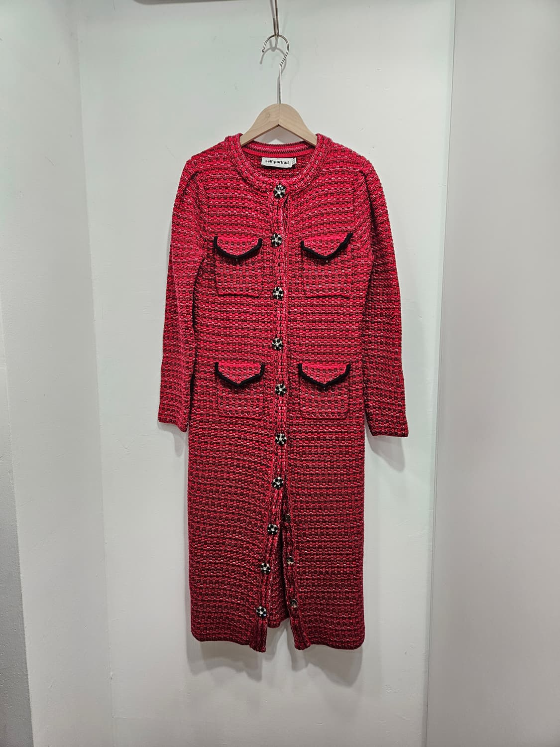 셀프포트레이트(self-portrait) 트위드 롱원피스 가디건S 상품이미지3