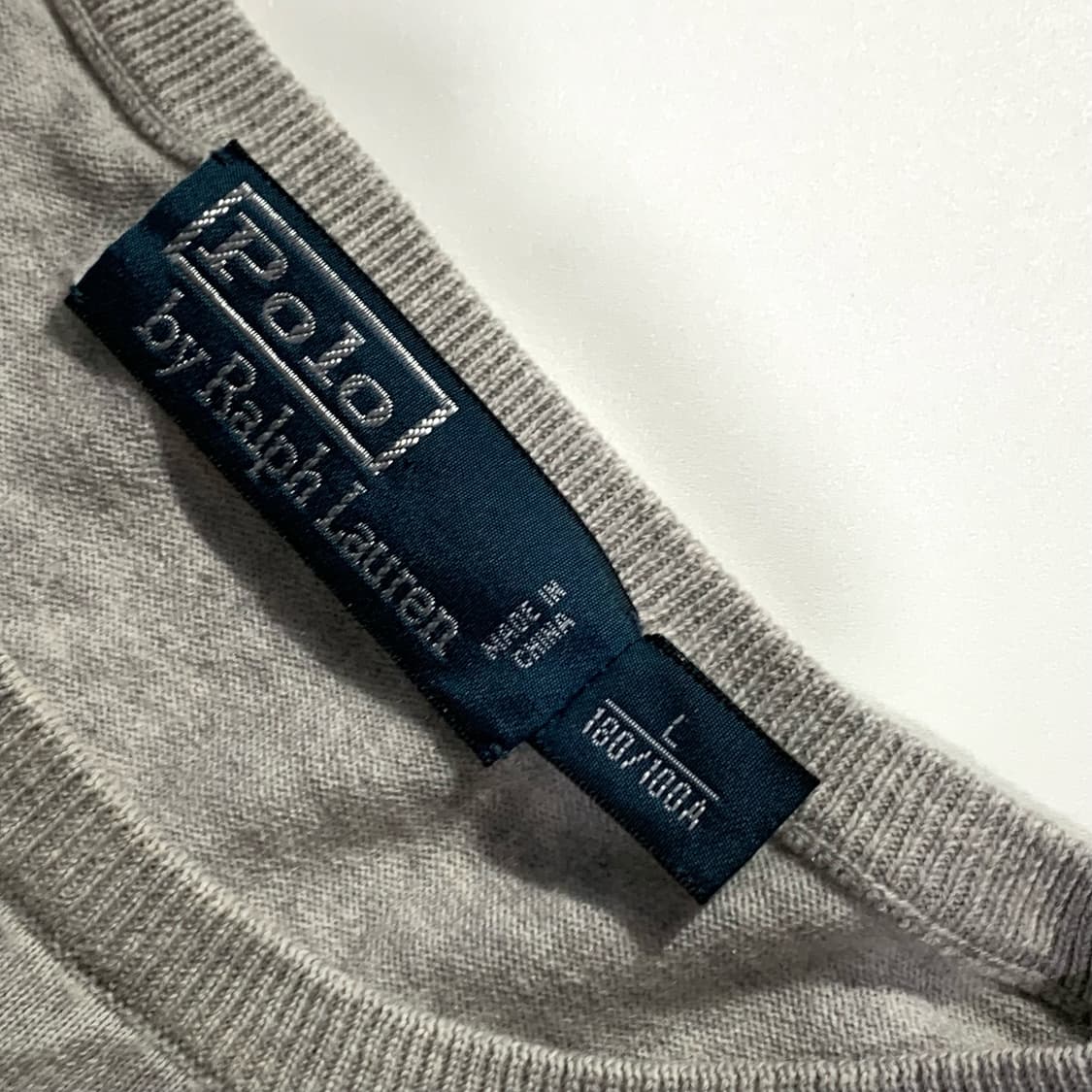 폴로 라이트 그레이 라운드 니트 상품이미지3