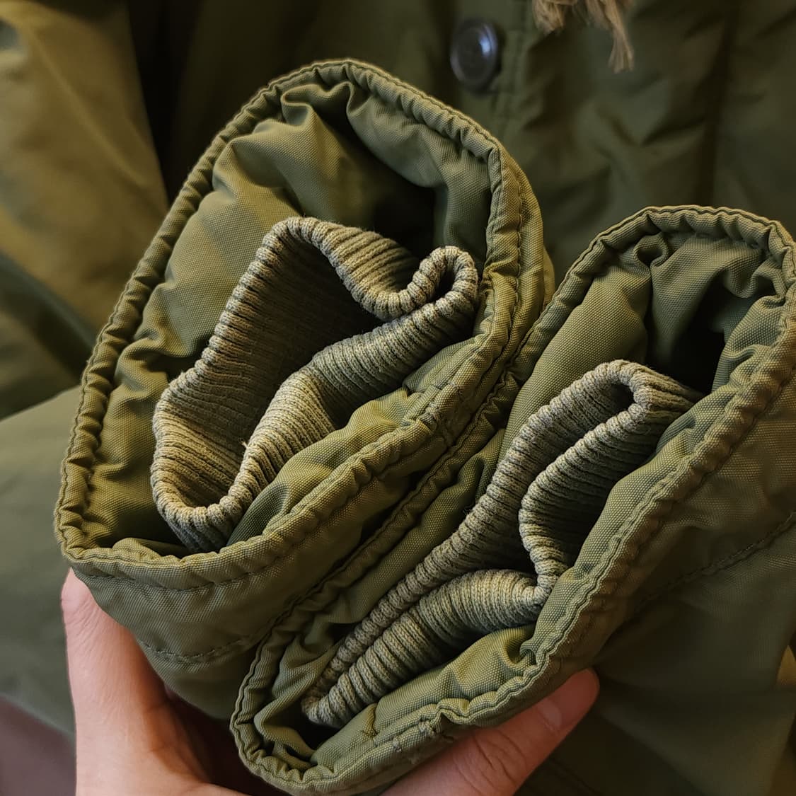 폴로 데님앤서플라이 n3b 다운 패딩 폴로 밀리터리 헤비다운 카키 M  상품이미지7