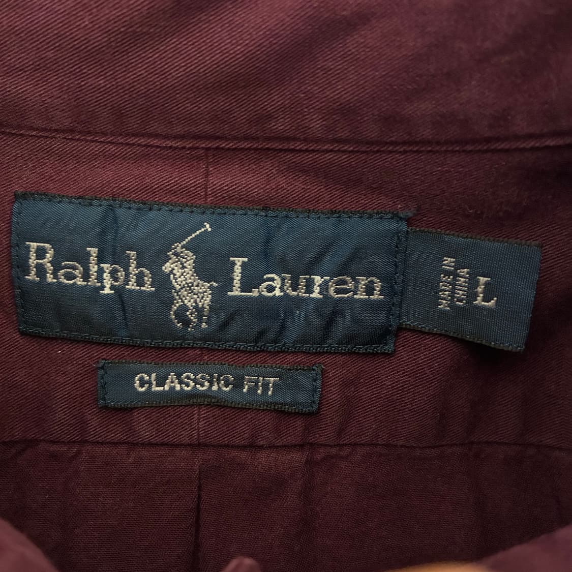 Polo 폴로 랄프로렌 버건디 옥스포드 셔츠 상품이미지4