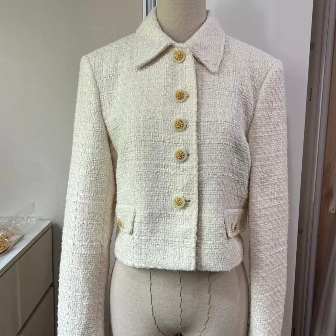 자라 스트럭처 쇼트 블레이즈 트위드 크롭자켓 봄가을자켓 상품이미지5