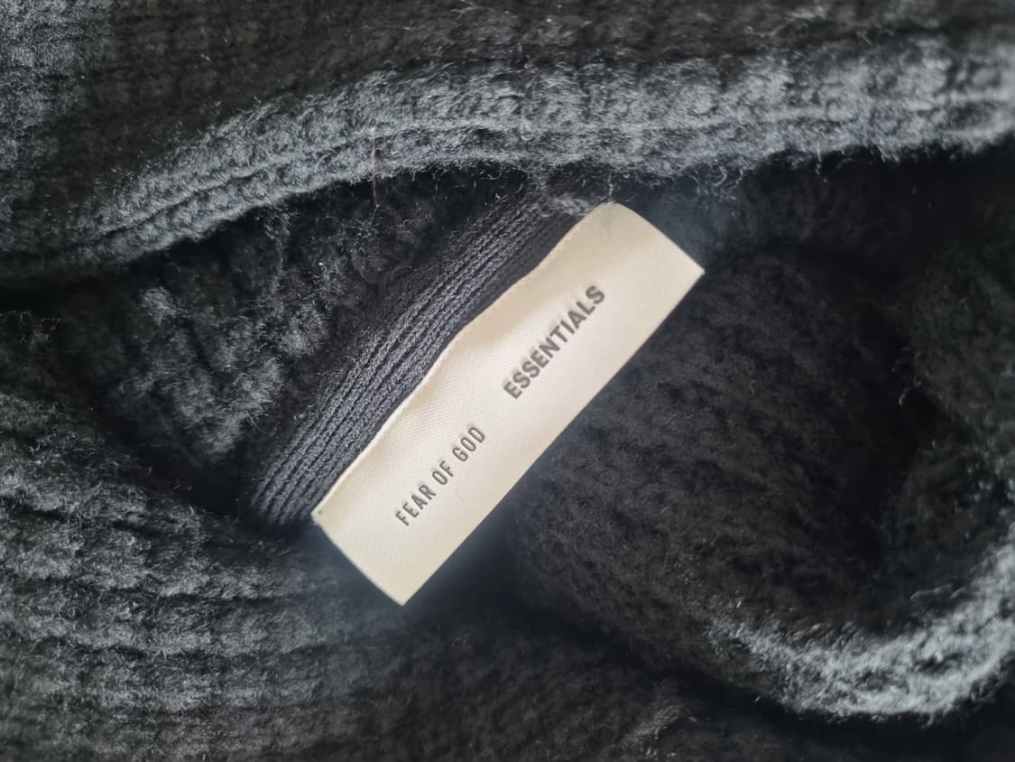 에센셜 헤비 와플 90s 후드 빈티지 블랙 - 25FW 상품이미지8