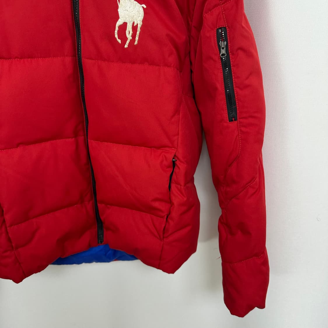   폴로랄프로렌 여자 후드 패딩 오리털 레드 (실측96) 상품이미지2