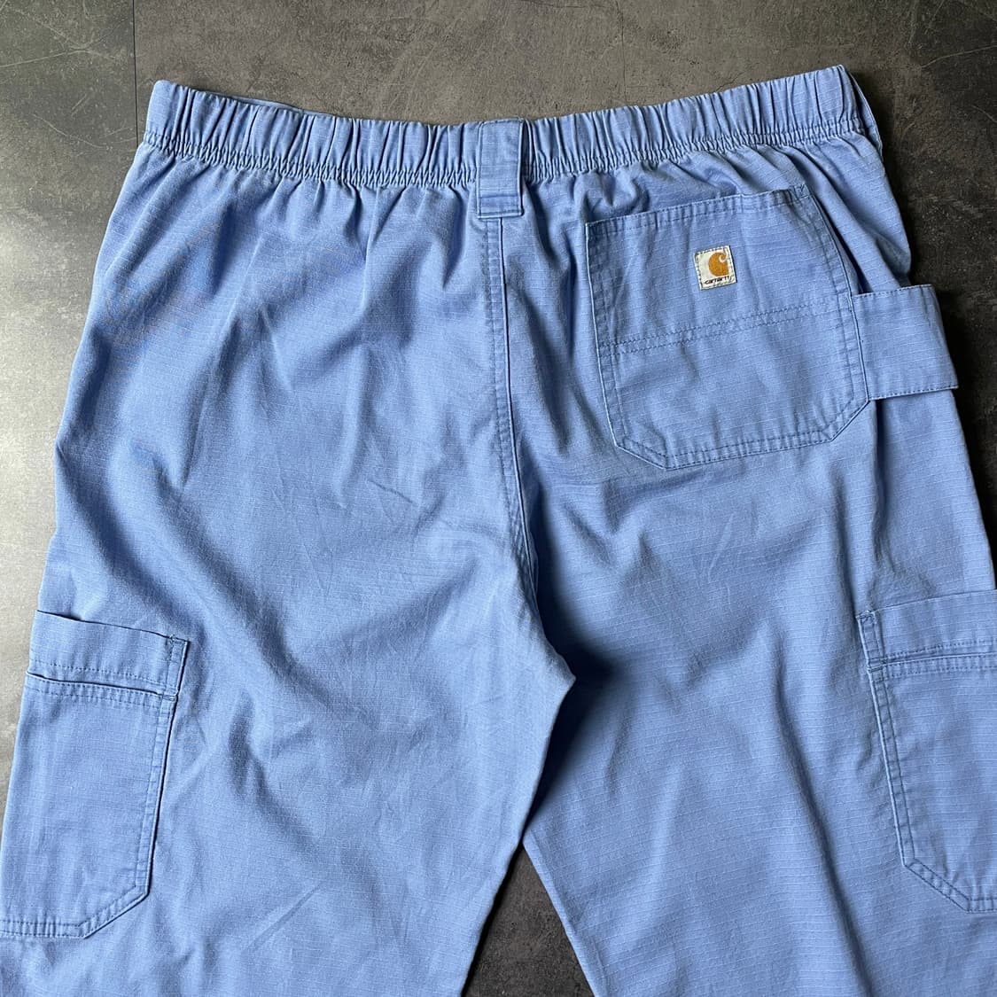 CARHARTT 칼하트 빈티지 하프밴딩 라이트블루 리프스탑 카고 팬츠 상품이미지6