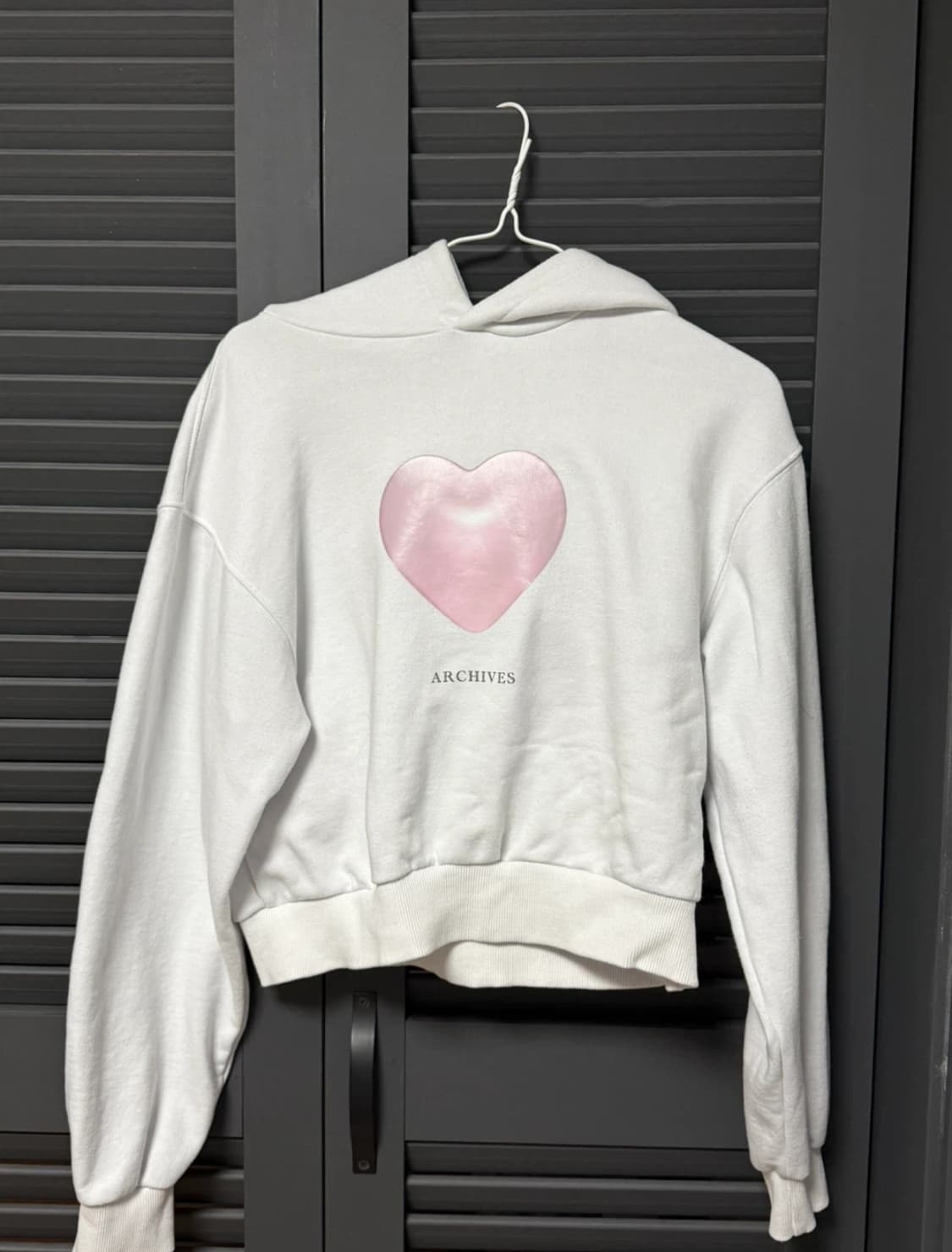 2000 아카이브스 crop matt heart hoodie 후드티 상품이미지2