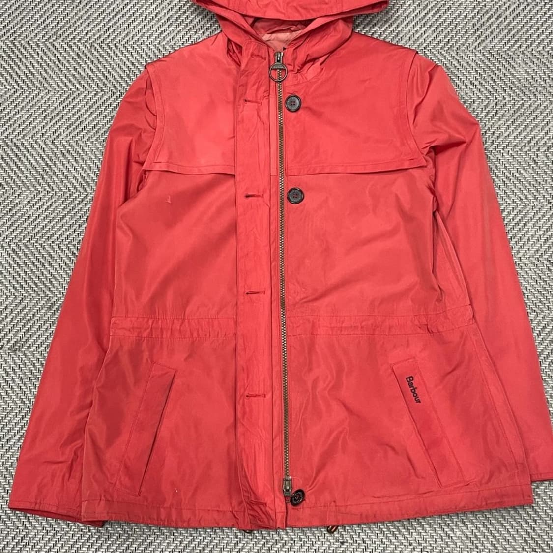 바버 로고 자수 후드 자켓 v0460 상품이미지6