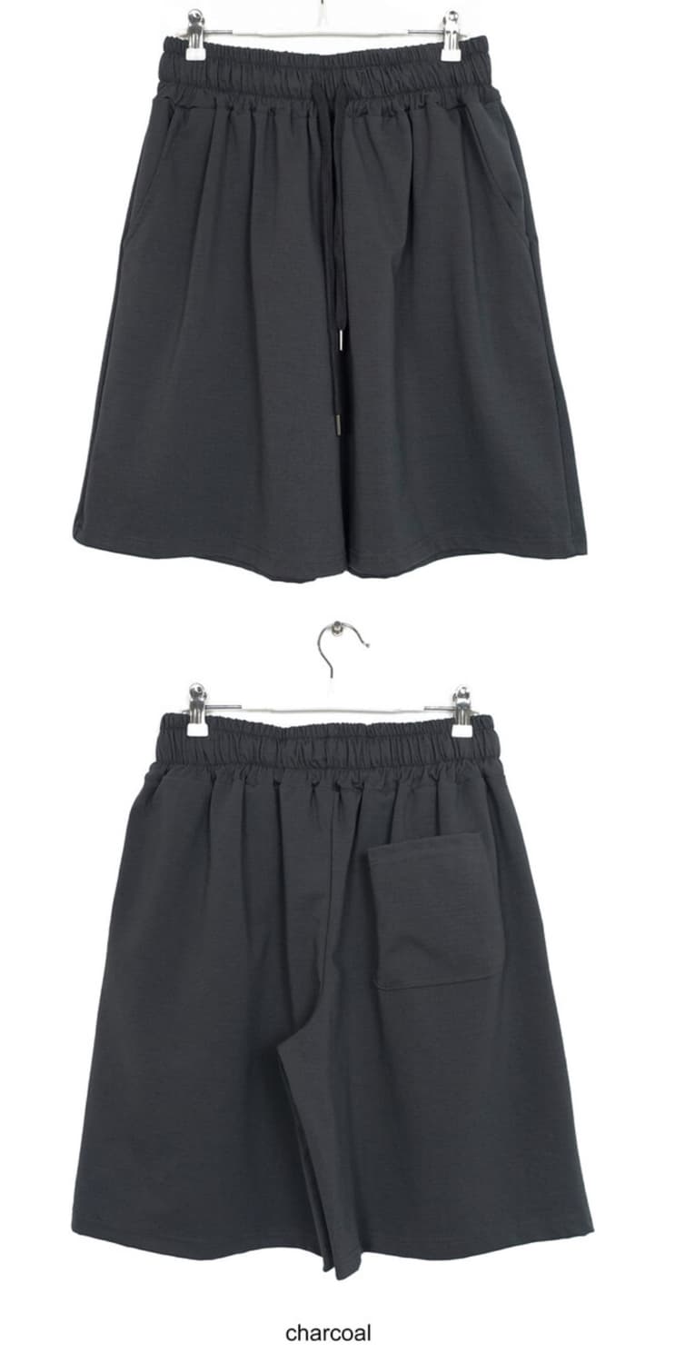 샵페어리 simple banding half pants charcoal 상품이미지3