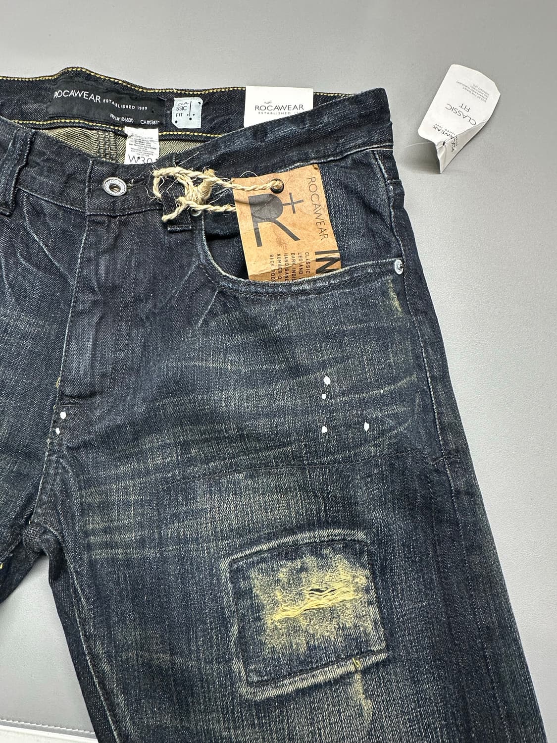 ROCAWEAR 프린팅 데미지 워싱진 상품이미지3