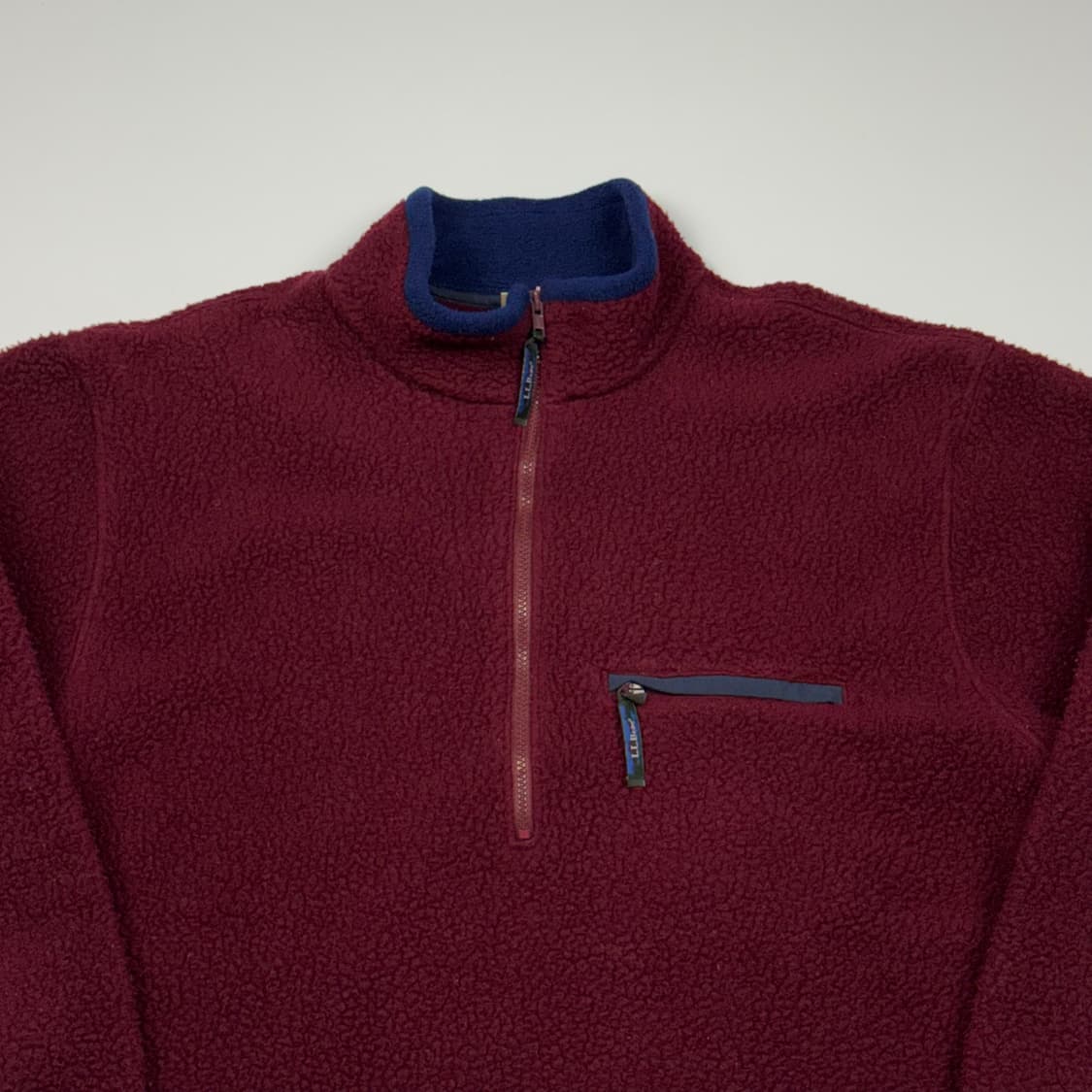 (110) 80s 엘엘빈 헤비 플리스 풀오버 레드 상품이미지3