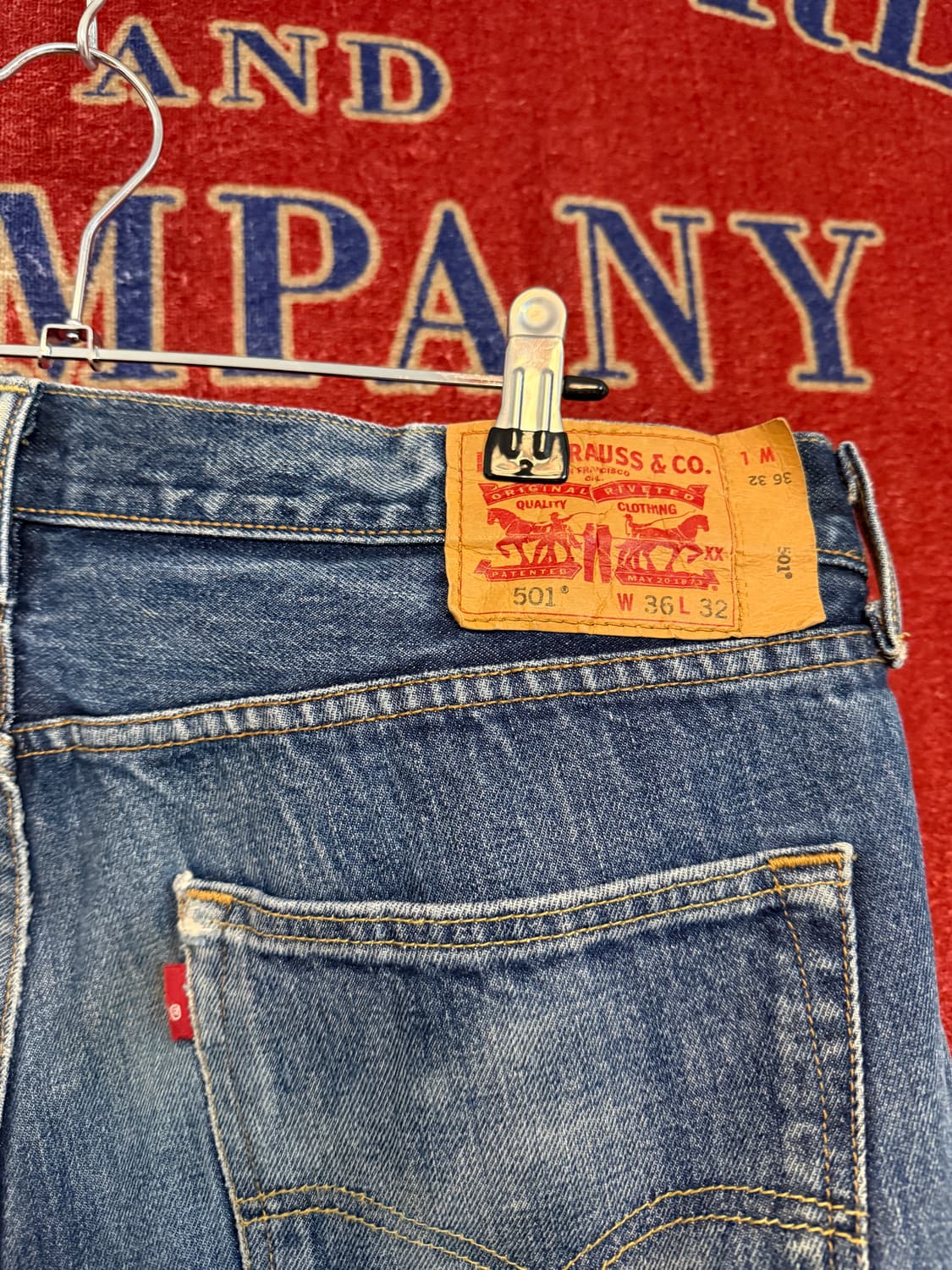 Levis 501 버튼플라이 36/32 상품이미지4