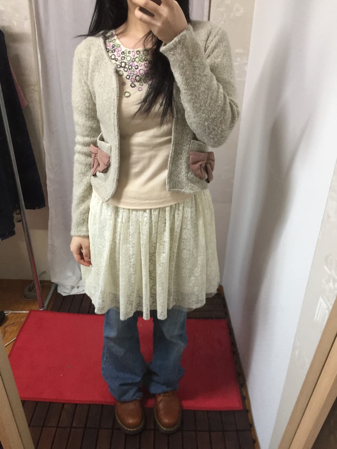 vintage ribbon hook cardigan 상품이미지4