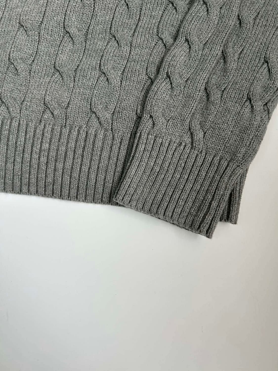 [M] 폴로 랄프로렌 케이블 코튼 니트 스웨터 그레이 상품이미지7