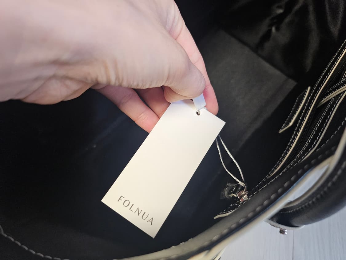 폴뉴아 블랙 스티치 바스켓백 새상품 상품이미지6