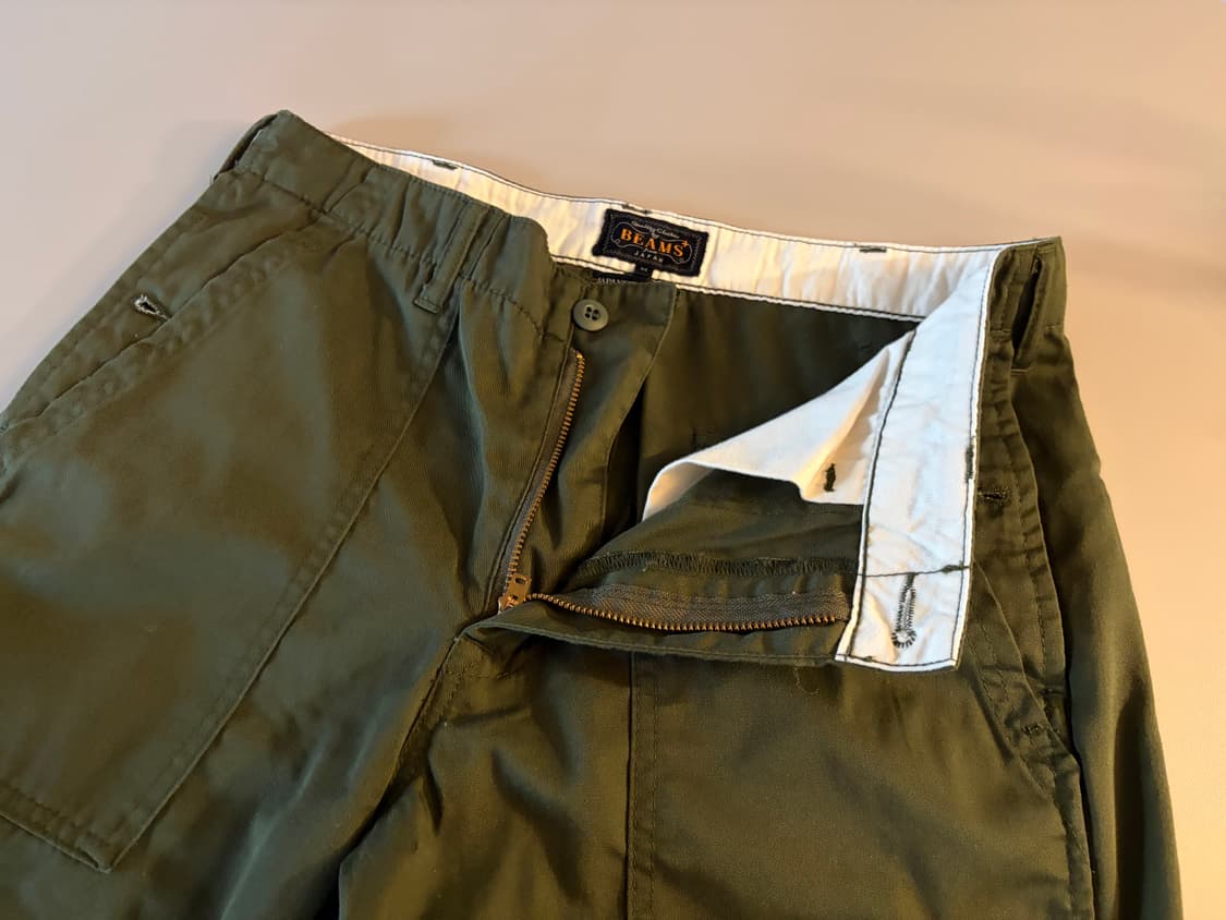 beams plus cotton pants (olive) 상품이미지1