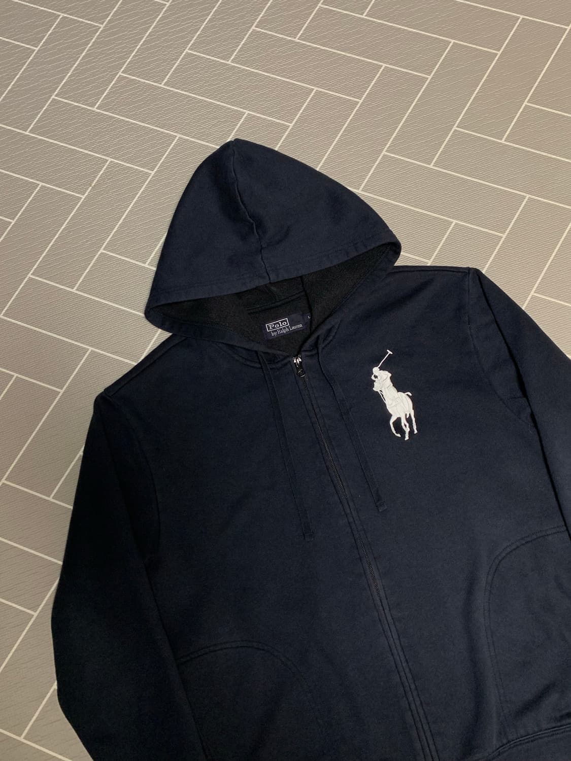 폴로 빅포니 후드집업 블랙 상품이미지2