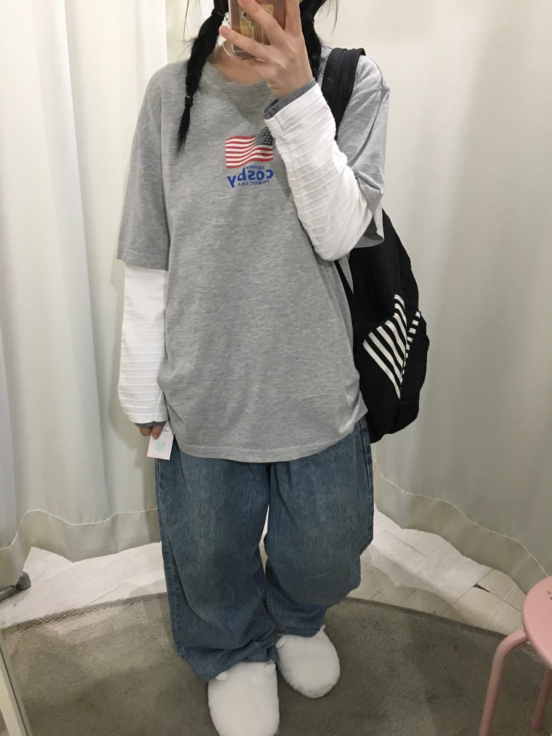 롱슬리브+코스비 티셔츠 레이어드 세트 상품이미지3