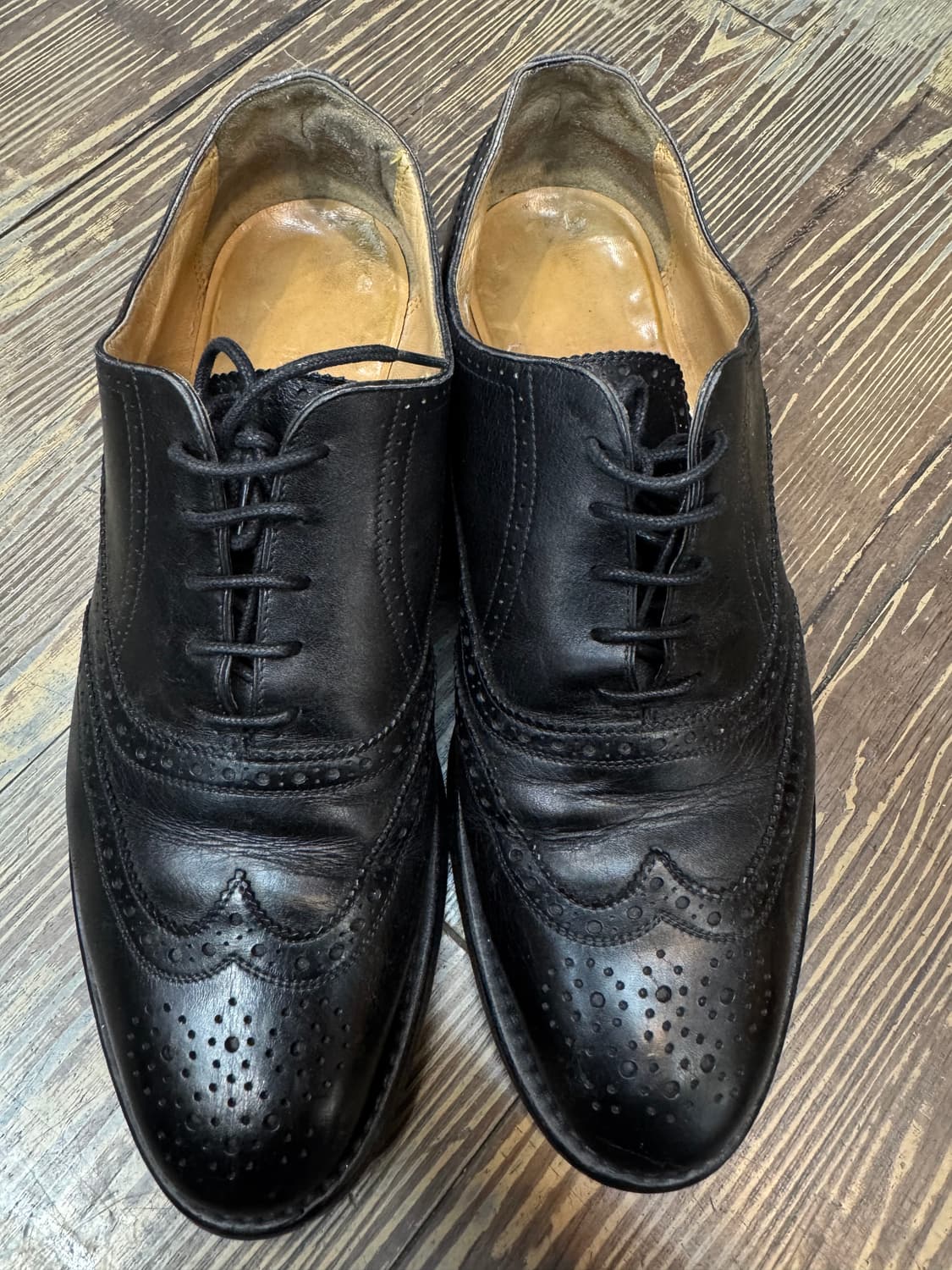 90's 에르메스 빈티지 레더 윙팁 240~245 상품이미지1