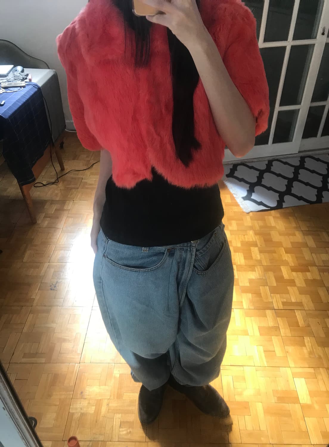 vintage half fur jacket 상품이미지2