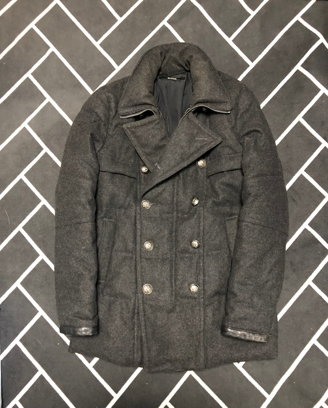 시스템옴므 리얼양가죽 무스팅코트/몽클레어 스톤 발망 프라다 구 상품이미지1