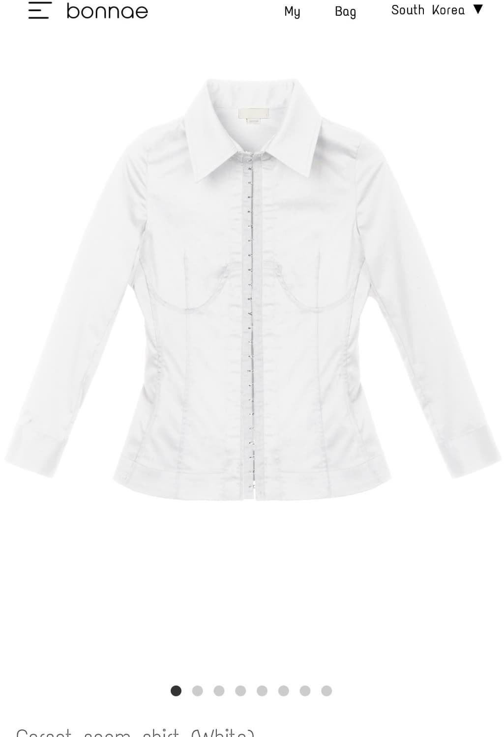 Corset seam shirt (White) 1 상품이미지1