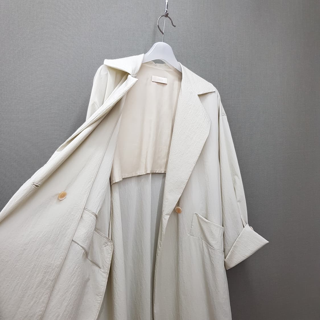 르베이지 2021 나일론 블렌드 트렌치코트 88-94-155사이즈 상품이미지6