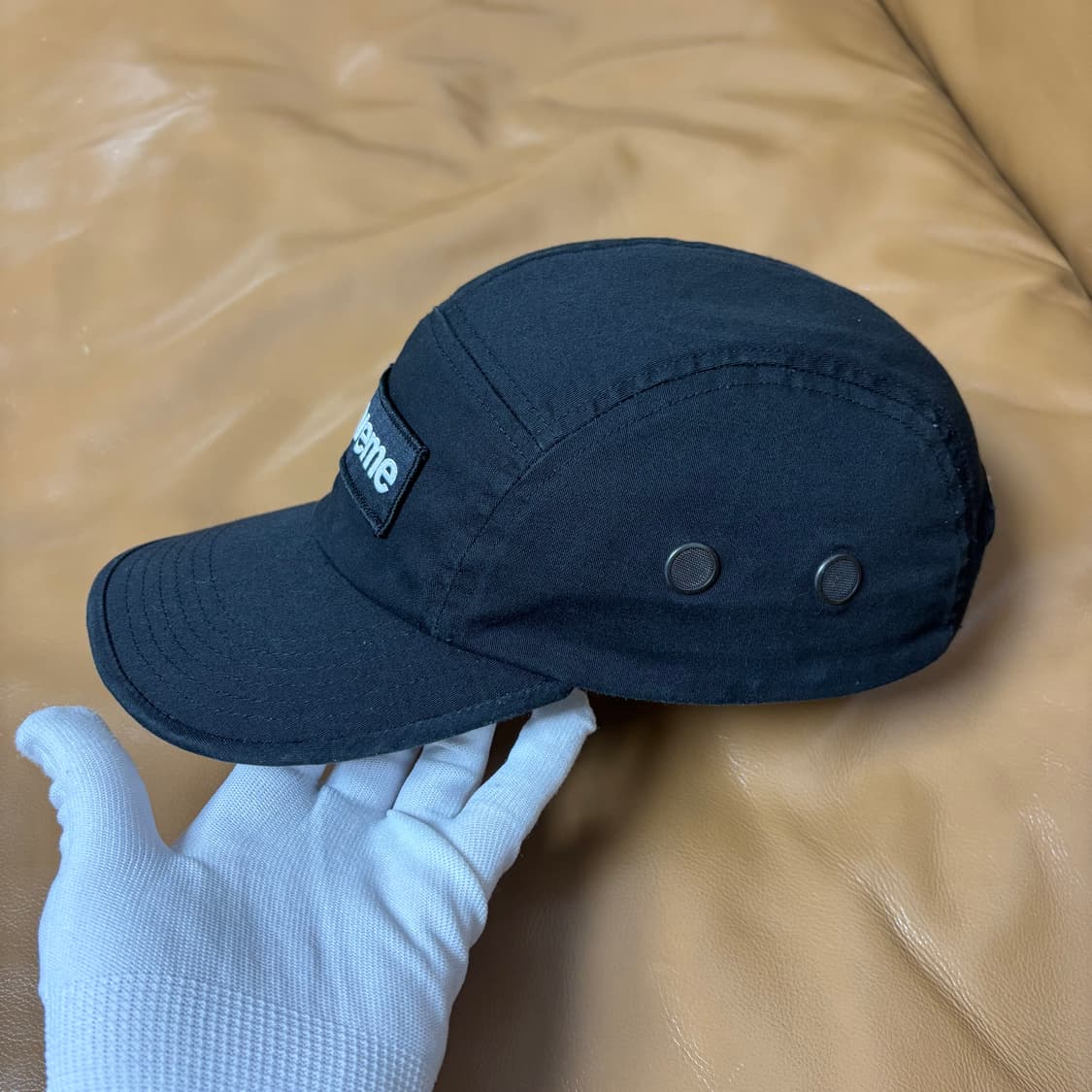 슈프림 캠프캡 모자 박스로고 22ss 밀리터리 블랙 상품이미지5