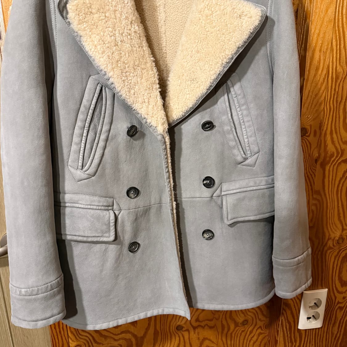 랄프로렌 퍼플라벨 롱우드 시어링 무스탕 코트 자켓 상품이미지9