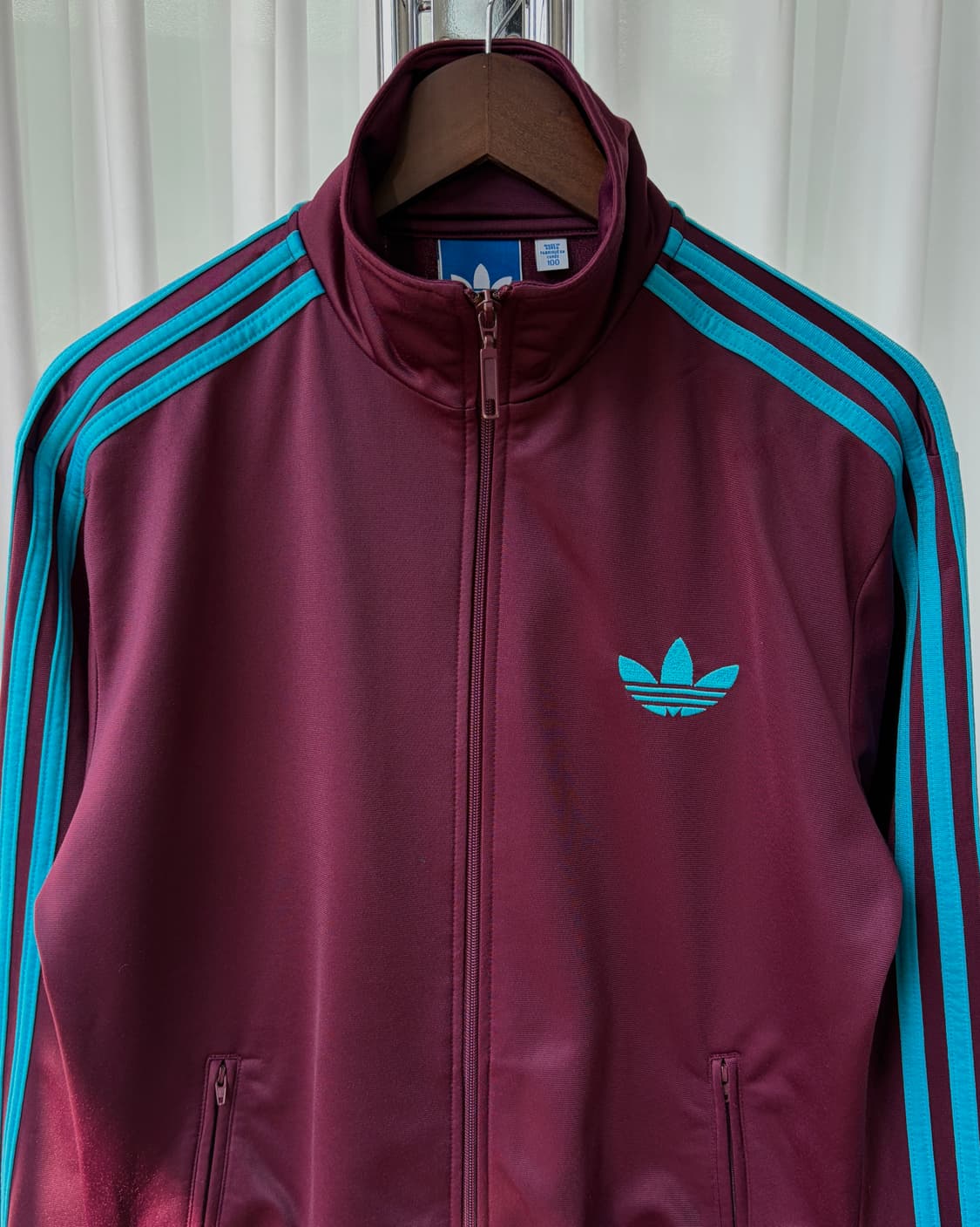 [L]아디다스 구형 파이어버드 버건디 하늘 트랙탑 져지 상품이미지4