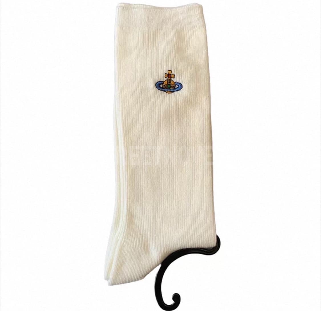 비비안 웨스트우드 ORB로고 자수양말 크루삭스 상품이미지2