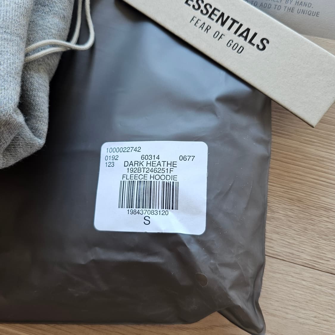 S 새제품) 에센셜 플리스 스테이트 후드 다크헤더 체감 L 100 105 상품이미지7