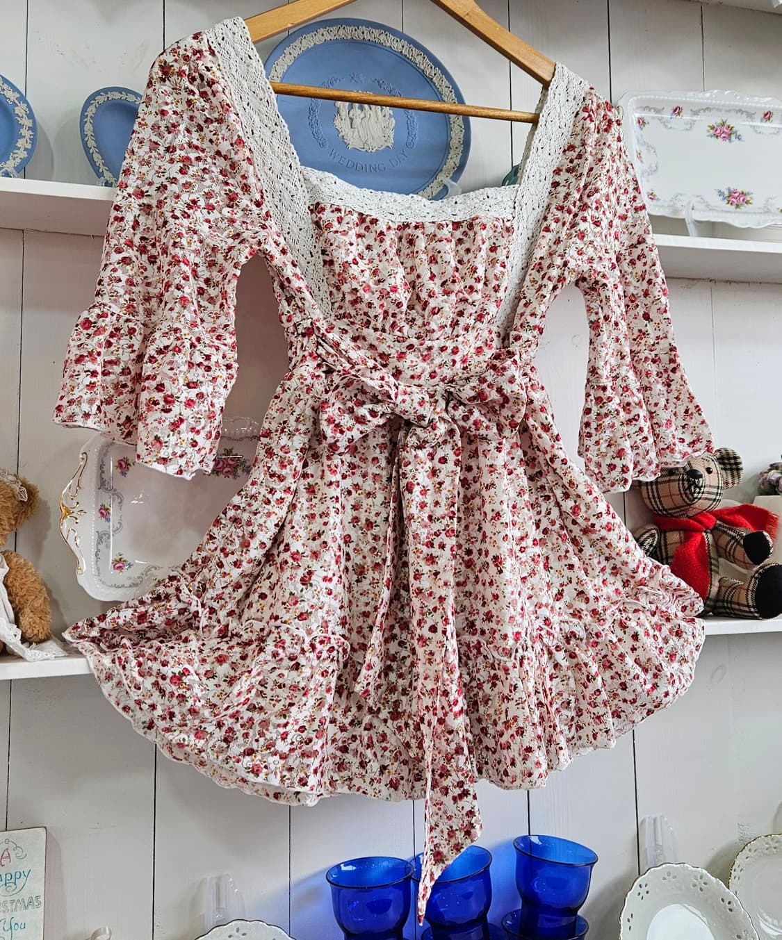 리즈리사(LIZ LISA) 잔꽃 셔링 레이스 튜닉 상품이미지6