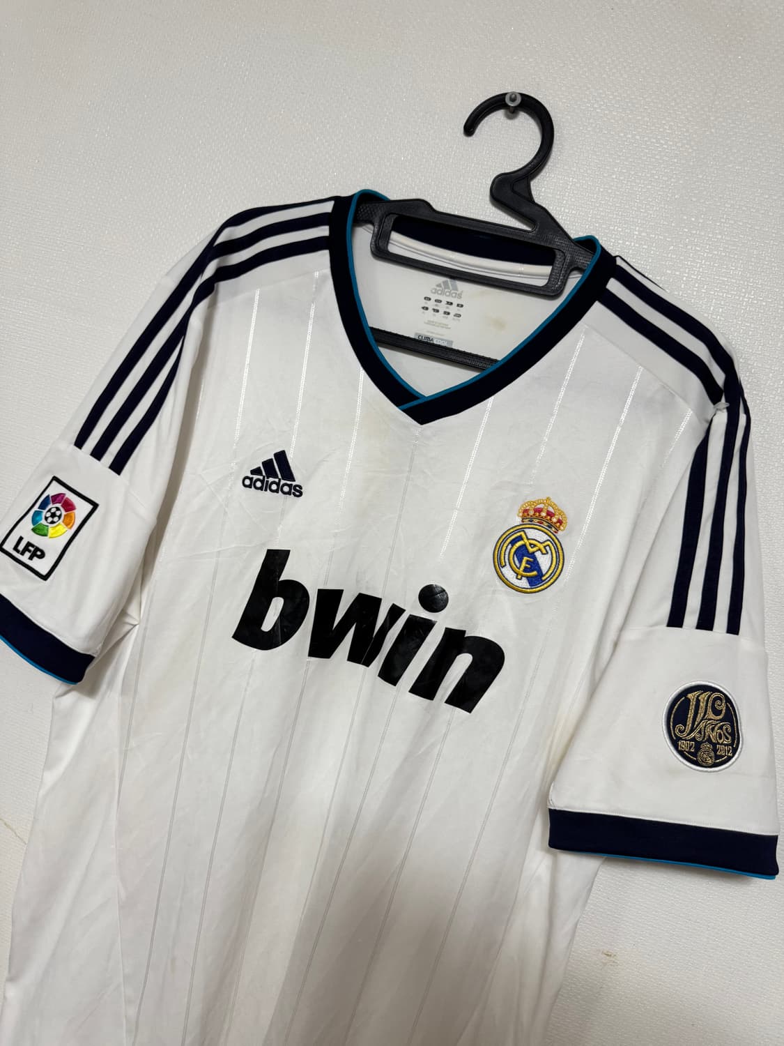 XL 아디다스 레알 마드리드 12-13 홈 유니폼 반팔 노마킹 상품이미지2