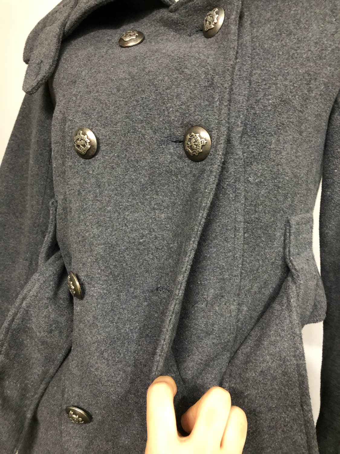 EGOIST charcoal belted coat 상품이미지6